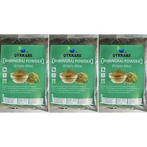 QYKKARE Bhringraj Powder for Hair and skin nourishment 300 GM (100gm x 3)