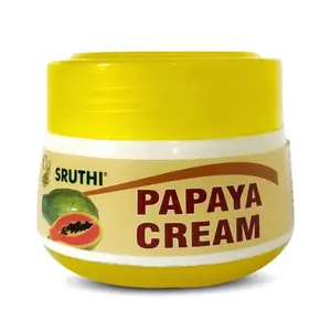 Sruthi Herbal Papaya Cream Skin Brightening Moisturizing Light Formula For Dark Circles & Skin Glowing Body Cream Face Cream - 50g