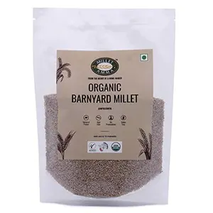 Millet Amma Unpolished Organic Barnyard Millet Grains| 1 Kg Pack | ( Udalu | Kodisama | Khira | Swank | Kuthiraivally ) | Rich in Fibre Than Rice & Dietary Fibre  High Protein  Free