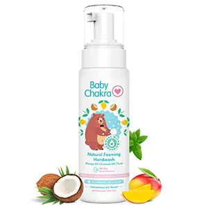 BabyChakra 100% Natural Foaming  for & 99.9% Germ Protection & -Safe Certified Goodness of Tulsi Mango Oil Organic Coconut Oil and Beetroot (200ml)