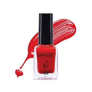 GlamGals Long Stay lacquerPastel Nail polish ( Orange Flame)- 10ml