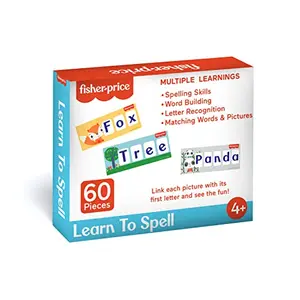 Fisher-Price Fisher Price Learn to Spell Puzzles - 60 Pieces 3-4-5 Letter Spelling Puzzles for Age 4 Years & Above - Learning and Development Puzzles - Fun & Learn with Colorful Puzzles