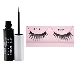 GlamGals HOLLYWOOD-U.S.A Reusable Eye Lashes with Glue Transparent 6.5 ml