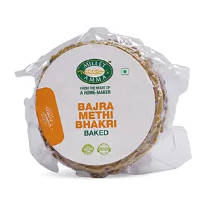 Millet Amma Baked Bajra Methi Bhakhri - 360 GMS | ( Pack of 2 - Each 180 GMS) | Ready to Eat | Best Choice for Snack Time Parties & Events | Healthy Traditional Gujarati Snacks