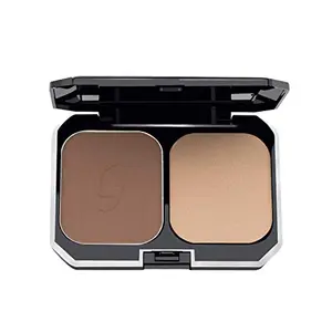 GlamGals HOLLYWOOD-U.S.A 2 in 1 Two Way Cake Compact Makeup + Foundation SPF 1510g (Brown)