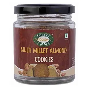 Millet Amma Almond Cashew and Millet Cookies 5 pcs | Health Snack | Packed With High Protein & Fiber | Rich in AntiNo Refined Sugar | UnJunk Food | Best Choice for & Adults
