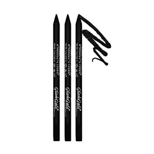 GlamGals HOLLYWOOD-U.S.A Glide-on Eye pencil Black Pack of 3