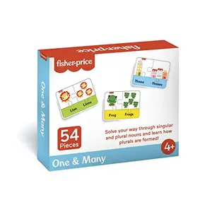Fisher-Price One & Many-54 Pieces Silar & Plural Learning Puzzles for Age 4+ Years & Above-Learning&Development Puzzles-Fun & Learn with Colorful Puzzles