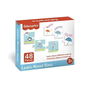 Fisher-Price Learn About Sizes - 48 Pieces Jigsaw Puzzles for Age 3+ Years & Above - Learning and Development Puzzles - Learning Sizes - Fun & Learn with Colorful Puzzles