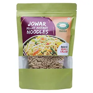 Millet Amma Jowar Millet Instant Noodles - 350 Gms | (Pack of 2 - Each 175 Gms) | Easy & Ready to Cook | Zero Maida & 100% Vegan | Best Choice for Instant Breakfast & Dinner