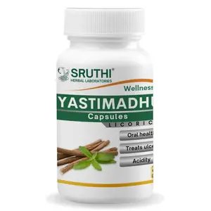 Sruthi Herbal Yatimadhu Caps. For Function Enhances Skin Complexion and Function 60Caps.
