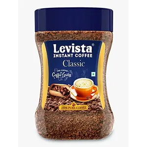 Levista Classic Pure Instant Ground Coffee (100Gm Jar)
