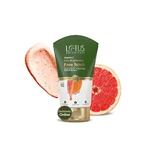 Lotus Botanicals Skin Brightening Face Scrub | Vitamin C | Sulphate Silicon & Chemical Free | All Skin Types | 100g