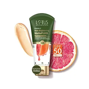Lotus Botanicals Vitamin C Matte id | Sun Protect & Skin Brightening | SPF 50 | Vitamin C | For All Skin Types | 75g