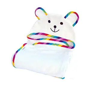R for Rabbit Bambooberry Bear Hoodie Towel | Bath Towel | Hoodie Towel | Bathing Towel /(Multicolor)