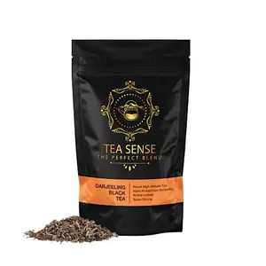 TEA SENSE Darjeeling Black Tea | 50 g Loose Leaf | Smooth High-Energy Refreshing Brew | Premium Black Tea from Darjeeling | Makes 25 Cups+