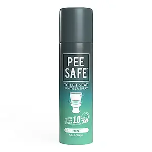 PEESAFE Toilet Seat Sanitizer Spray 50 Ml Mint - Pack Of 1 | The Of UTI & Other Infections | Kills 99.9% Germs & Travel Friendly | Anti Odour Deodorizer