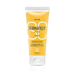 Dermafique Sun Defense Matte with SPF 50 50 g - For Normal to Oily Skin - Prevents tanning & pigmentation- Lightand Non-sticky - Protects Skin from UVA UVB Infrared Rays & Visible Light - and Fragrance-free