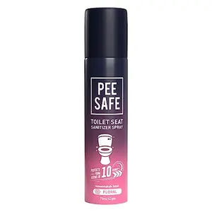 Pee Safe Toilet Seat Sanitizer Spray 75 Ml - Floral| The Of UTI & Other Infections | Kills 99.9% Germs & Travel Friendly | Anti Odour Deodorizer