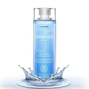 Dermafique Alcohol-Free Micellar Water Makeup Cleanser Liquid 150 ml For all skin types - Removes Waterproof Makeup Retains Moisture Hyaluronic acid- SLES free
