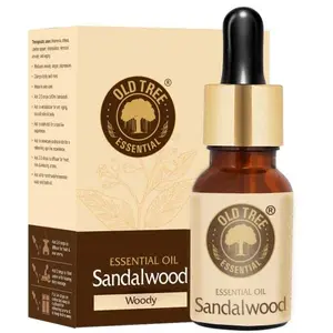 Old Tree Pure Sandalwood Essential Oil for Fragrance Skin Bathing - Chandan Oil with Dropper for & Relaxation - Organic Oil for Aromatherapy Diffuser & Making - 15ml