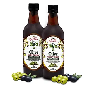 AVG Health Organics Olive Vinegar with mother natural & unfiltered Jaitoon Sirka 500 ml (Pack of 2)