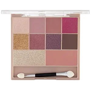 MARS Back to Basics All-in-One Face Palette with Free Applicator | 8 Eyeshadows with Blusher and Highlighter | Highly Pigmented | Beginner Friendly (14.4g) (Shade-01)