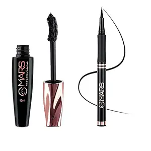 MARS Ultra Curl Long lasting Fabulash Mascara With Ultra Fine Smudge and Water Proof Sketch  (2 Items in the set)