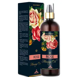 Old Tree Rose Massage Oil for Body Muscle Relaxation (250 ML) - Pressed Pure & Natural Massage Oil for Free Moisturizing Body and Healthy Skin
