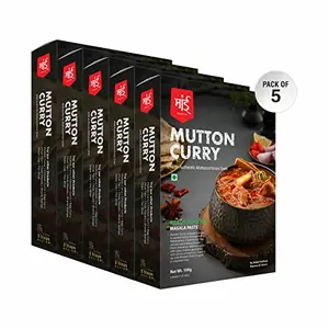 Maai Masale - Mutton Masala Cooking Curry Paste l (Pack of 5) Ready to Cook Spice Mix l Easy to Make Instant Masala Curry Paste l Serves-4