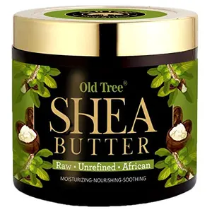 Old Tree Raw African Unrefined and Natural Shea Butter for Man and Woman - 100% Natural Moisturizer Skin Care Lip Care | Can apply directly100gm.