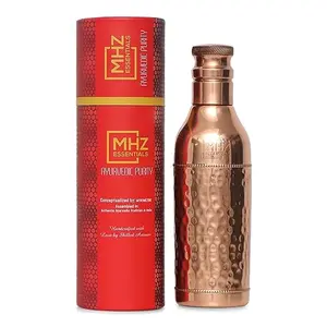 MHZ ESSENTI- Long Neck Champagne Style Designer Copper Water Bottle - High Durability & Leak Proof Authentic Ayurvedic Healthy Water Bottle. - 800 ML (Pack of 1)