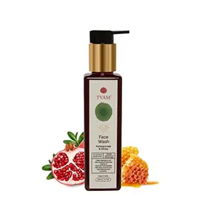 TVAM Face Wash | Pomegranate & Honey | Normal & Sensitive Skin | Deep Pore Cleansing & Hydration | For Dullness Dryness Acne & - 200ml