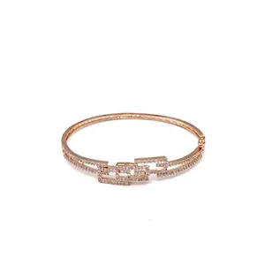 Priyaasi Studded Blocks-Rose Gold Geometric Bracelet
