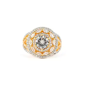 Priyaasi Solitaire Style Studded Gold-ColorRing For Women