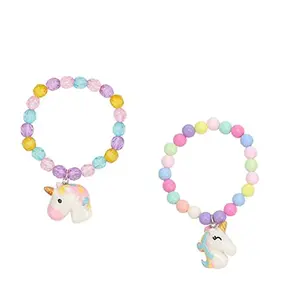 Aashiya Trades Pack of 2 Unicorn Bracelet Girls Unicorn Bracelets Rainbow Unicorn Beaded Bracelet for day for girls 