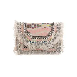 Priyaasi Peachy Vibes Sling Bag for Women | Ladies' Purse for Women with Beaded Coin Embellishments | Best Gift for Women