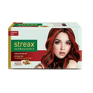 Streax Contains Walnut & Argan Oil Shine On Conditioner Longer Lasting Highlights For Unisex 120ml - Vibrant Red