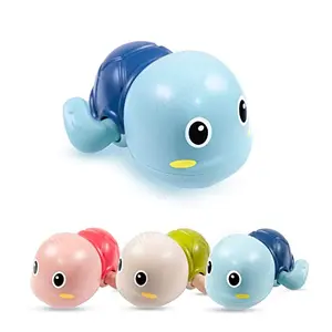 Anzailala 1 Pcs Bath Toys Swimming Turtle Wind Up Water Floating Toys Bathtub Water Toys for Toddlers (1 PcsRandom Color)