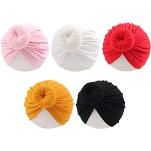 Aashiya Trades Girl Turban Newborn Stretchy Hats Turban Hat for Toddler Caps Multicolour