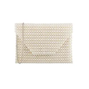 Priyaasi Pearl Perfection White Sling Bag for Women | Trendy Ladies' Purse of Pearls | Best Gift for Women & Girls