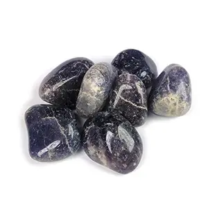 Reiki Crystal Products Natural Iolite Tumble Stones for Reiki Healing and Vastu Correction Protection Concentration Spirituality and Increasing Creativity Tumble Stones