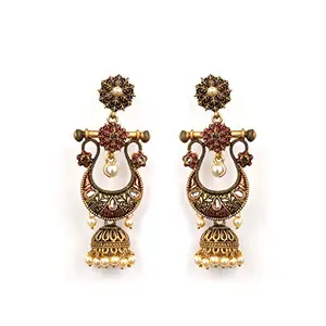 Priyaasi Brass with Traditional Stud Earring for Women