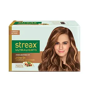 Streax Contains Walnut & Argan Oil Shine On Conditioner Longer Lasting Highlights For Unisex 120ml - Vibrant Blonde