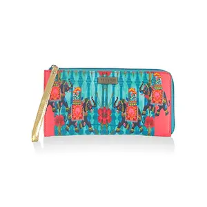 Priyaasi Pretty GajGang Zipper Wallet for Women's - Stylish Trendy Casual Ladies Money Purse with Card Holder Zipper Closure for Office College
