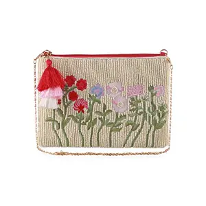 Priyaasi PhoolFloor Beaded Embroidered Sling Bag