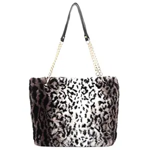 Aashiya Trades Large Capacity Shoulder Bags For Women Hobo Handbags Fur Handbags Fashion Bags (Leopard)