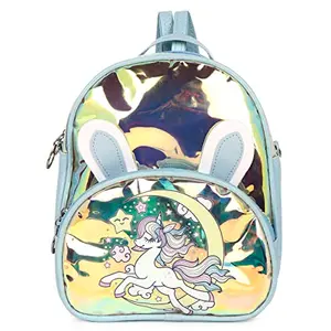 Aashiya Trades Cute Unicorn holographic Backpack Fashion Holographic Casual Daypack Travel Backpack for Women Girls - Small bag for 