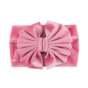 Aashiya Trades Strechable Multicolor Velvet Head band for girl for Age 0 to 15 Months - single piece (k)
