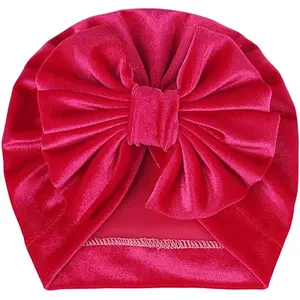 Aashiya Trades - Velvet Cloth Turban Knot Bow Cap for Girls & Boys Turban Bow Cap Head Cap